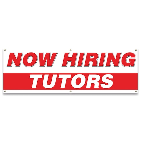 Signmission Now Hiring Tutors Banner Apply Inside Accepting Application Single Sided B-72-30318